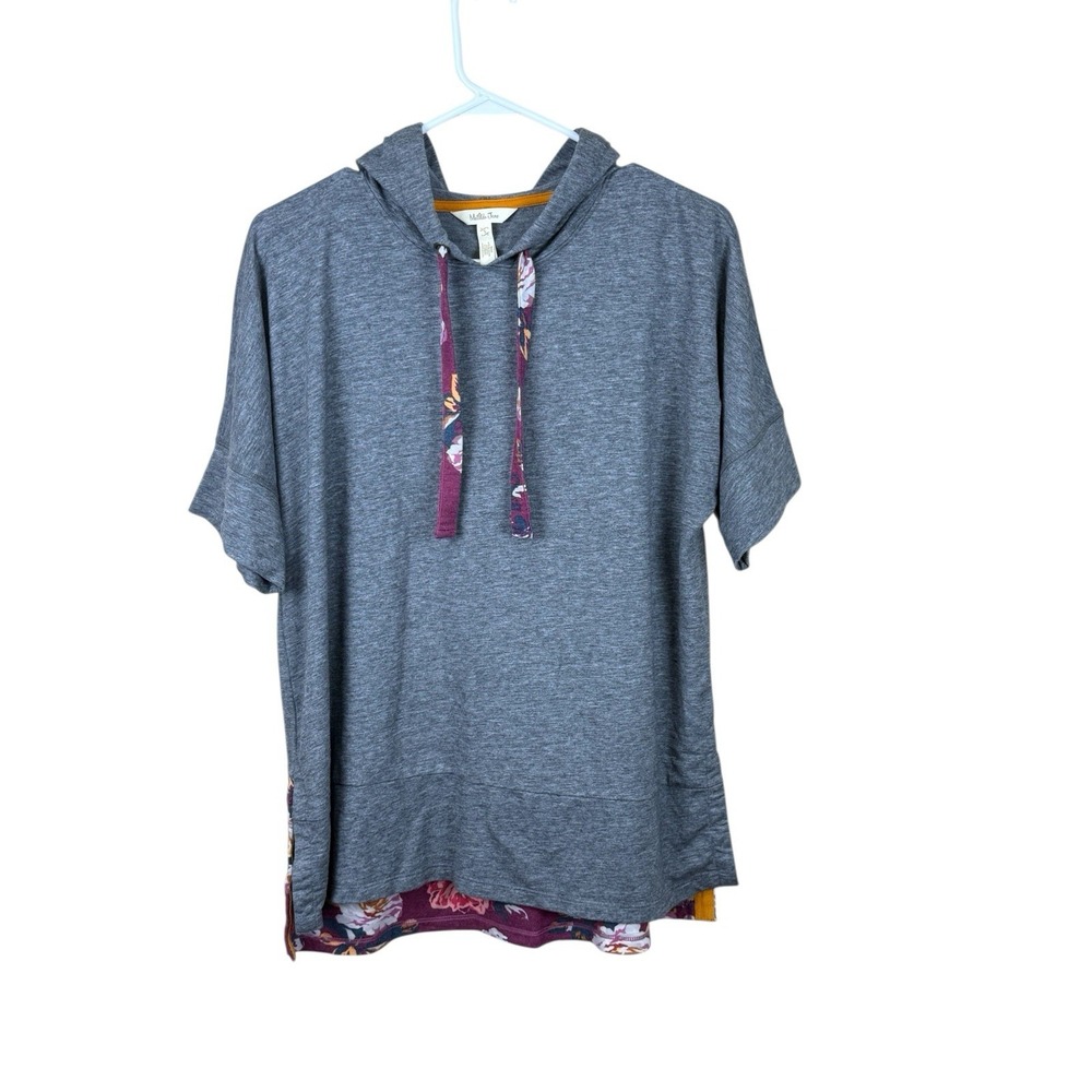 MATILDA JANE Pullover CARPOOL LANE Floral Trim HOODIE/SWEATSHIRT/TOP Sz S
